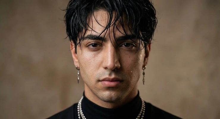 Cinematic Studio Portrait of a Stylish Young Man